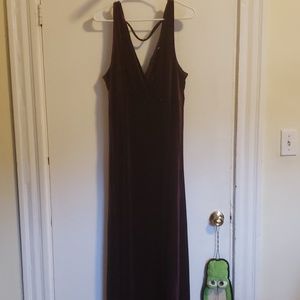 Torrid Merlot Velvet Maxi Dress 2x with slit